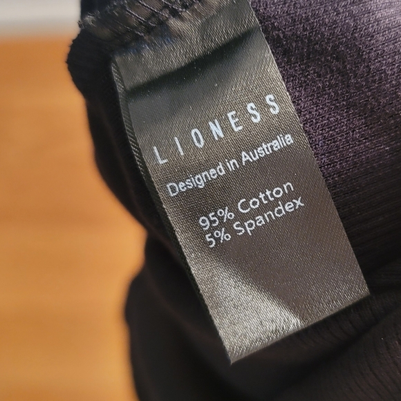 LIONESS DON'T BLAME ME MIDI DRESS Black Ribbed Cotton Spandex Cap Sleeve - Picture 5 of 6